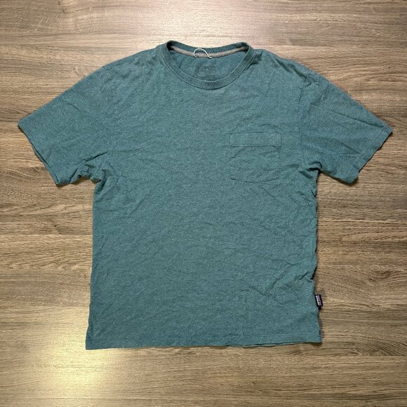Patagonia Men's Clean Pocket Tee - Teal - Picture 1 of 9